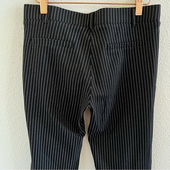 Betabrand Dress Pant Yoga Pants Vertical Stripe Black and Gray M - Picture 7 of 9